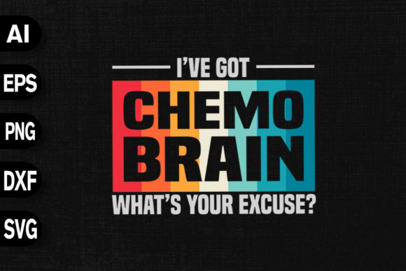 Chemo Brain Cancer Awareness Graphics & T-Shirt Designs