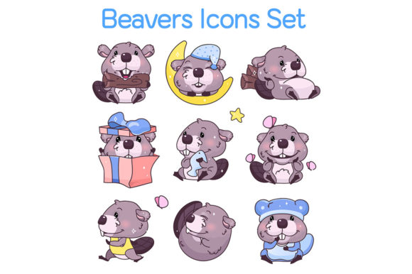 Cute Beavers Kawaii Graphics & Illustrations Review