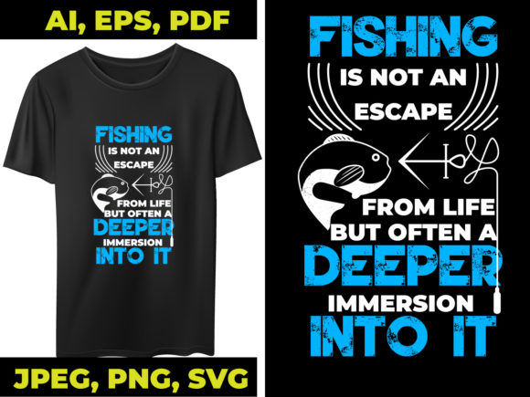 Fishing is Not an Escape: Graphics & Print Templates