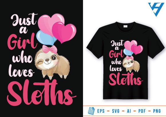 Funny Sloth Tshirt Design: Graphics & Print Templates
