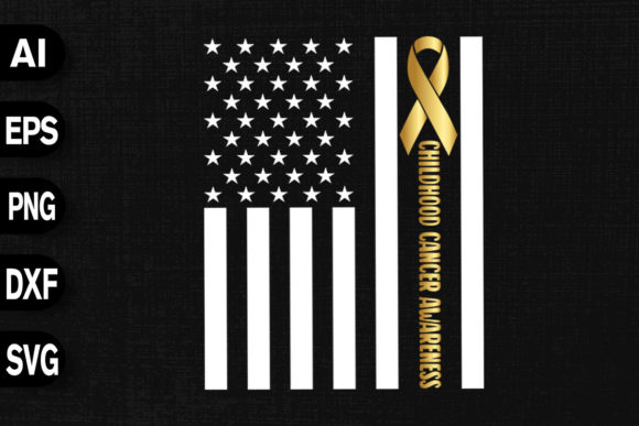 Gold Ribbon Graphics for T-Shirt Designs & Crafting