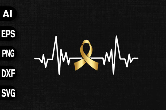Heartbeat Gold Ribbon: Childhood Cancer Embroidery Review