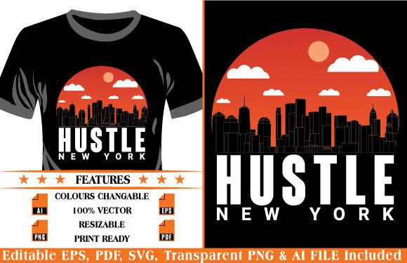 New York Hustle T-shirt Design Graphics