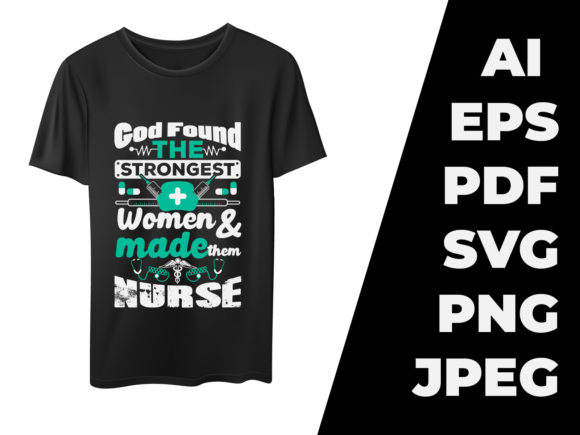Nurse Quote Typeography T-shirt Design: Graphics for Print Templates