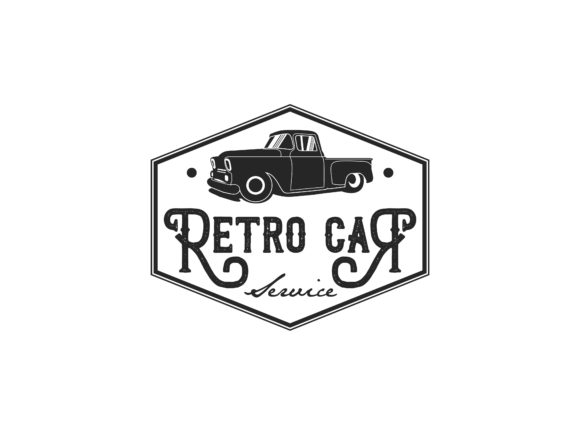 Retro Car Service Repair Badge Logo for Graphics and Logos