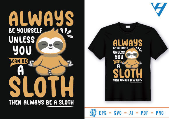 Sloth Lover T-shirt Design Graphics and Print Templates