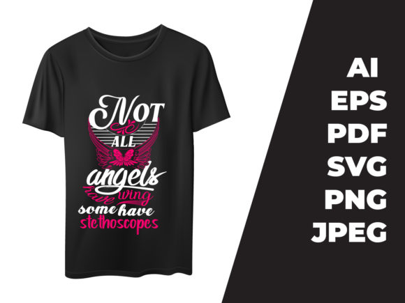 Typeography T-shirt Design All Angels